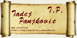 Tadej Panjković vizit kartica